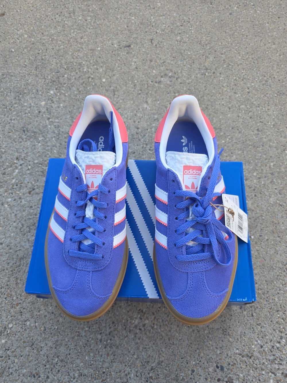 Adidas Kids Gazelle Shoes in Purple with Pink & White youth Girls 6 - Picture 7 of 12